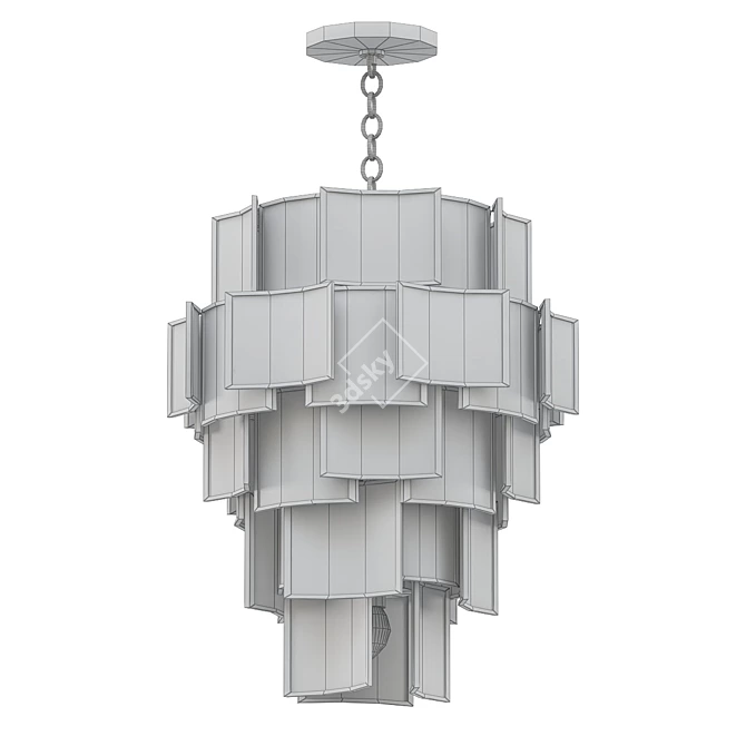 Elegant Vera Crystal Chandelier 3D model image 2