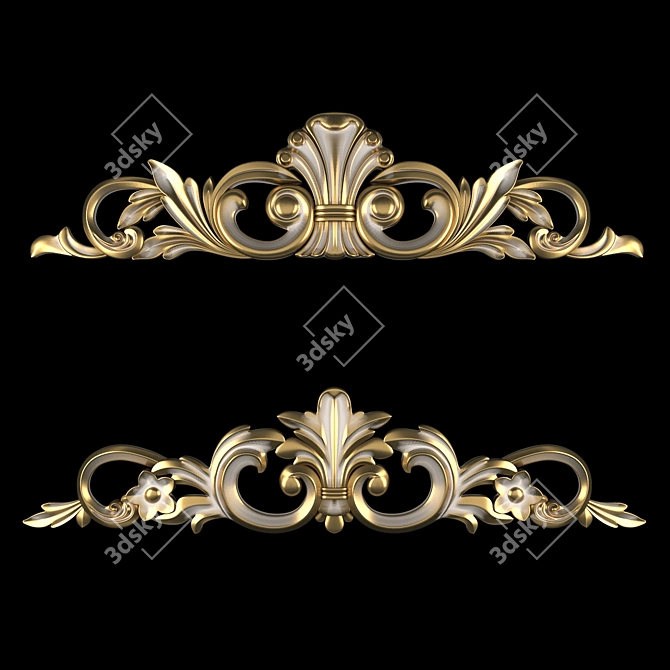 Elegant 3D Ornament Design Kit 3D model image 1