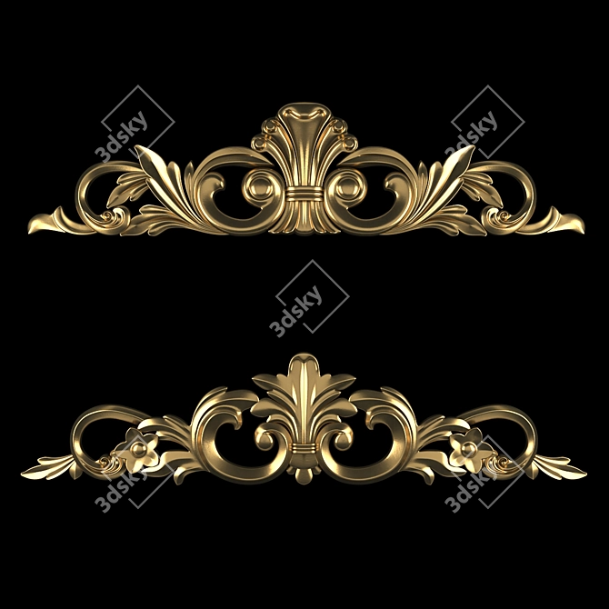 Elegant 3D Ornament Design Kit 3D model image 2