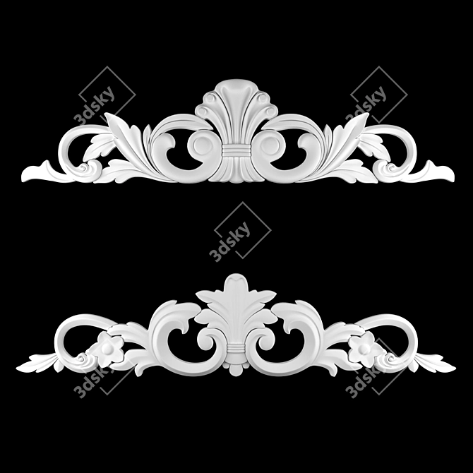 Elegant 3D Ornament Design Kit 3D model image 3