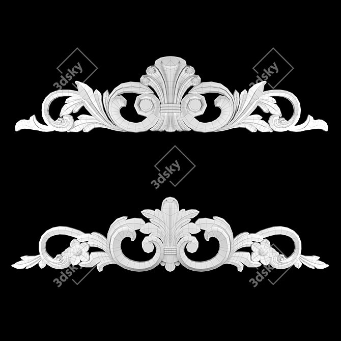 Elegant 3D Ornament Design Kit 3D model image 4
