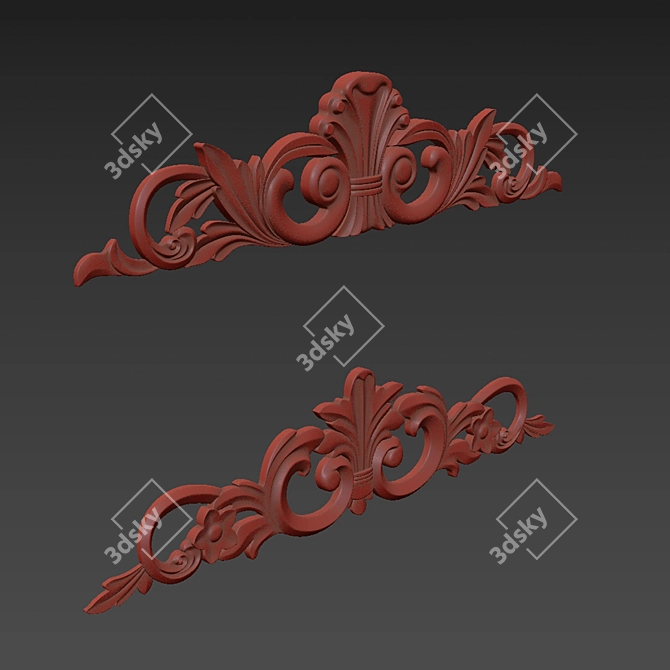 Elegant 3D Ornament Design Kit 3D model image 6
