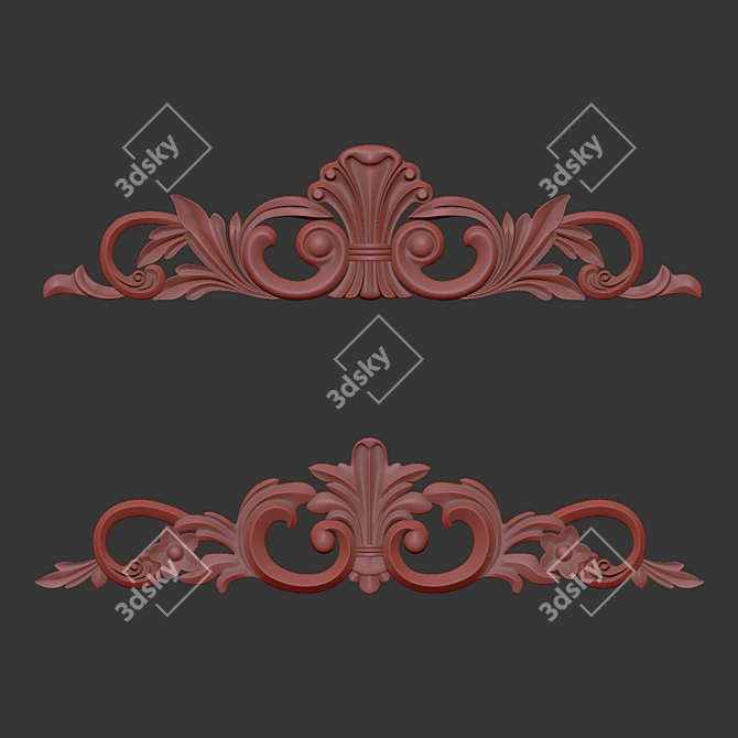 Elegant 3D Ornament Design Kit 3D model image 7