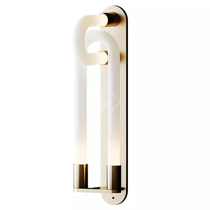 Elegant LOOPI Wall Sconce 3D model image 1