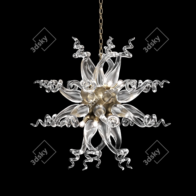 Eclipsia Murano Glass Chandelier 3D model image 1