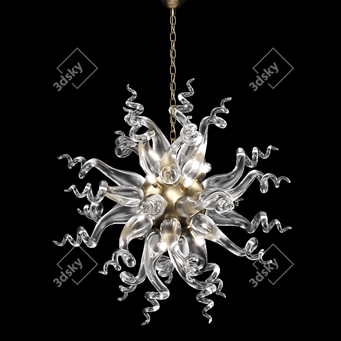 Eclipsia Murano Glass Chandelier 3D model image 2