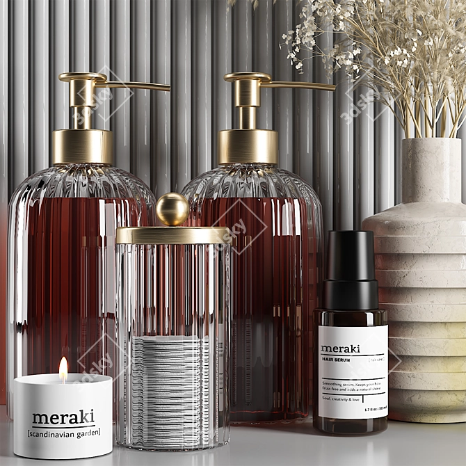 Modern Bathroom Accessories Set for VRay 3D model image 3