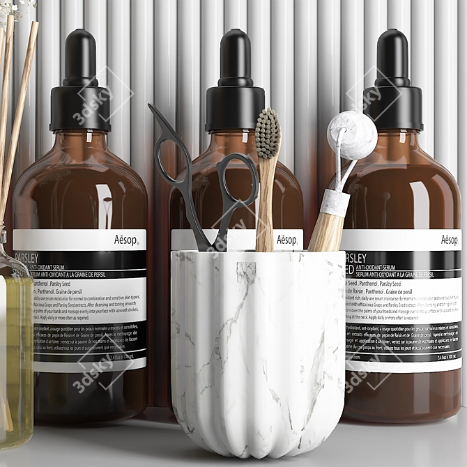 Modern Bathroom Accessories Set for VRay 3D model image 4