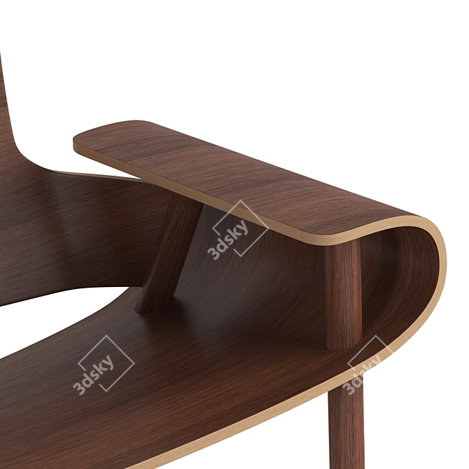 Modern Comfort: Skrolla Lounge Chair 3D model image 3