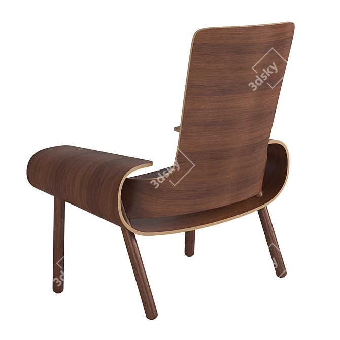 Modern Comfort: Skrolla Lounge Chair 3D model image 4