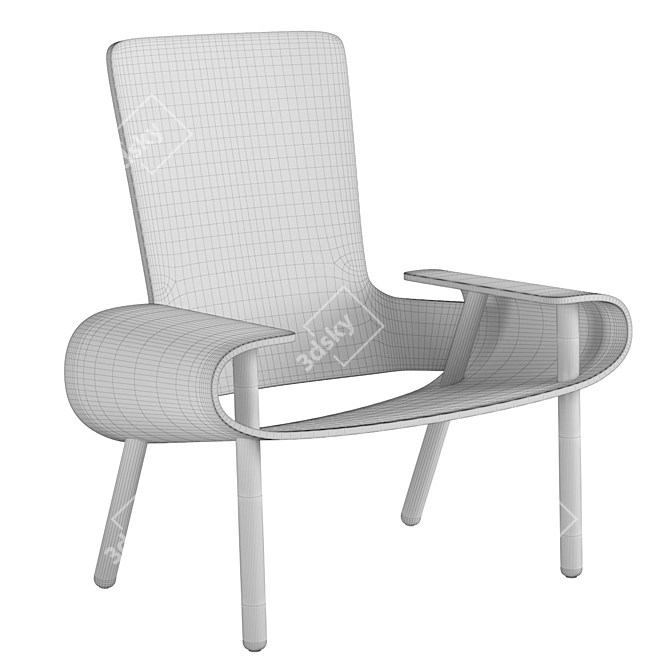 Modern Comfort: Skrolla Lounge Chair 3D model image 5