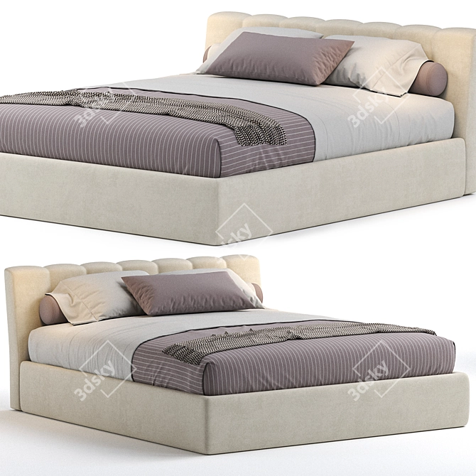 Modern NORMA Bed Design 3D model image 1