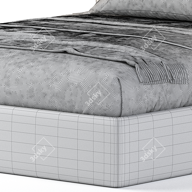 Modern NORMA Bed Design 3D model image 4