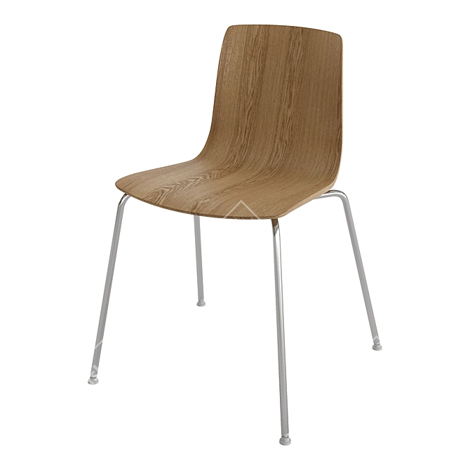 Sleek contemporary AAVA dining chair 3D model image 5