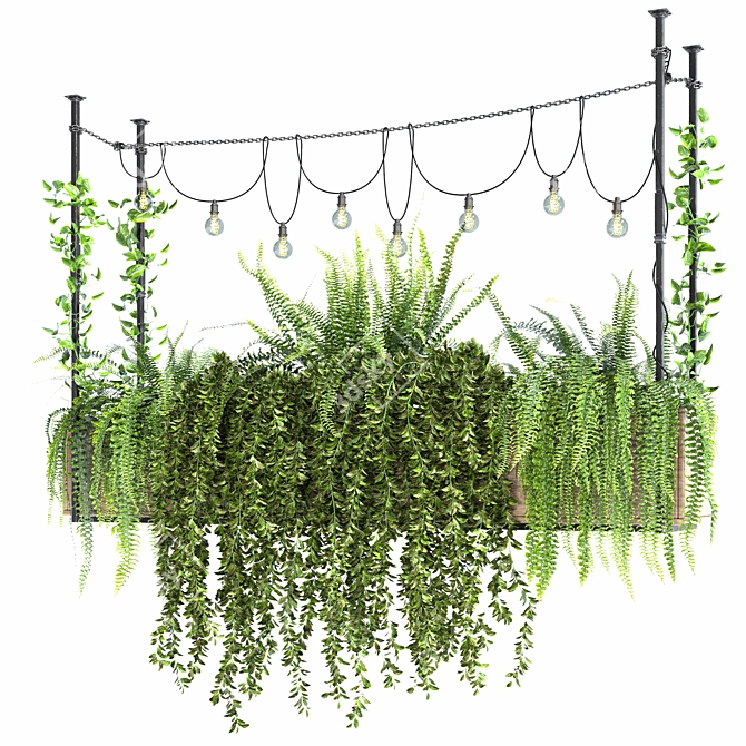 Greenery Trio Hanging Bar Display 3D model image 2