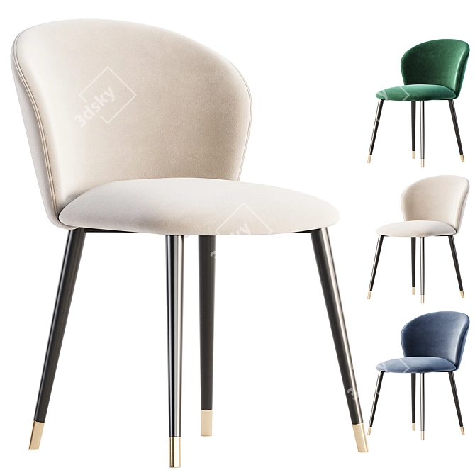 Modern Designer Dining Chair Volante 3D model image 1