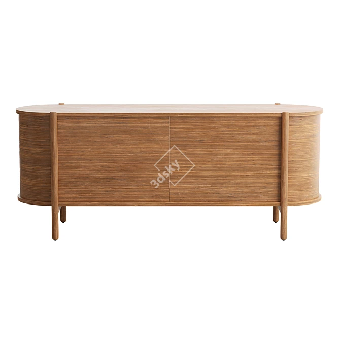 French Oak Buffet Storage Organizer 3D model image 2