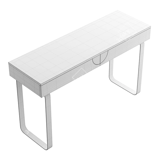 Luxury Lacquered Glinda Console Table 3D model image 6