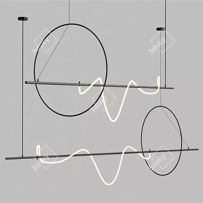 Modern Slatted Lamps Collection 3D model image 3