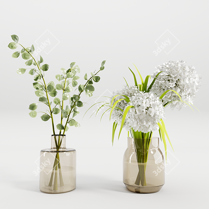 Floral Bouquet 3D Models Set 3D model image 2