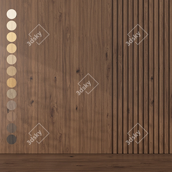 Seamless Oak Textures Collection 3D model image 1