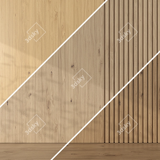 Seamless Oak Textures Collection 3D model image 3