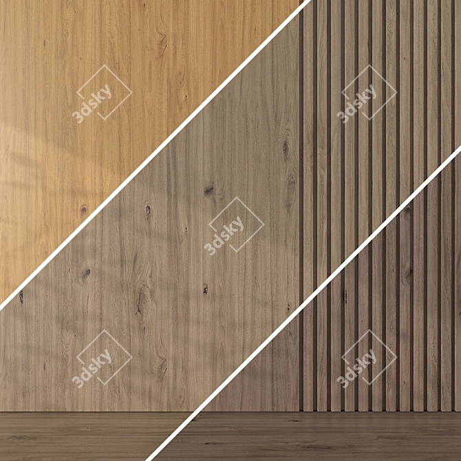 Seamless Oak Textures Collection 3D model image 4