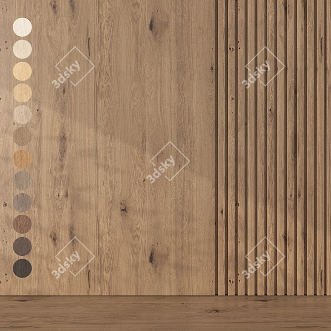 Oak Wood Texture Pack 048 3D model image 1