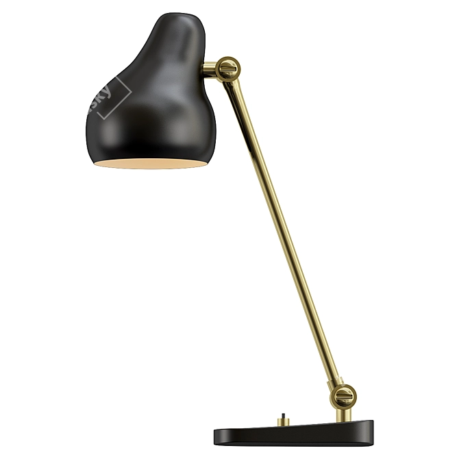 Modern Black Table Lamp VL38 3D model image 1