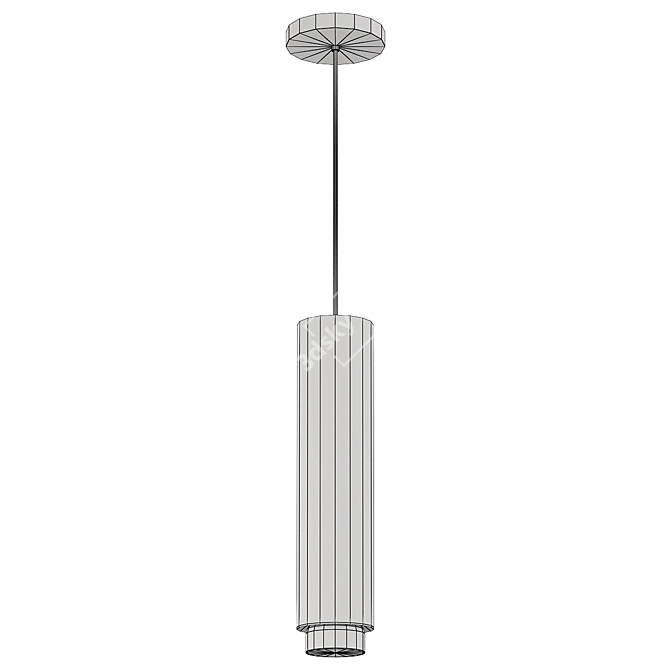 Sleek Modern Pendant Light 3D model image 2