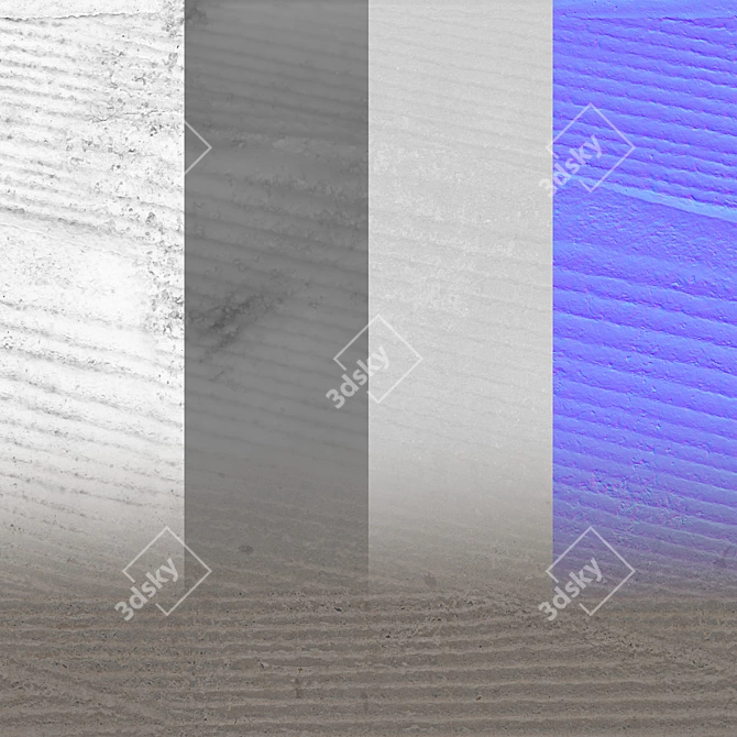 Seamless Concrete Texture Bundle 3D model image 2