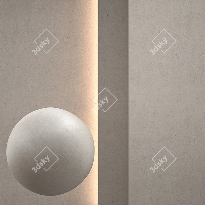 Seamless Concrete Texture Pack 3D model image 1