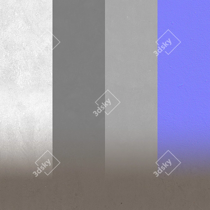 Seamless Concrete Texture Pack 3D model image 2