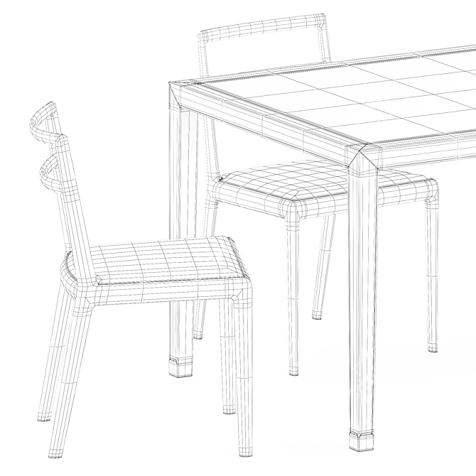 Minimalist Furniture Set by Timeandstyle 3D model image 6