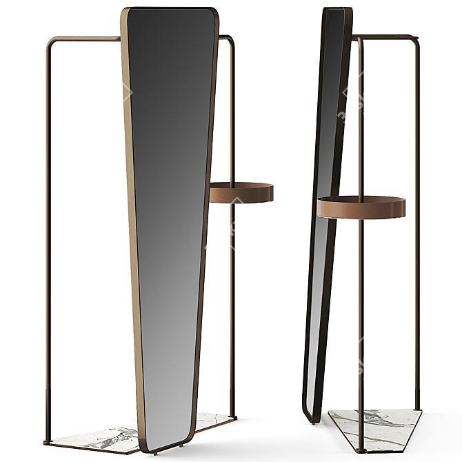 Italian Designer Camillo Mirror 3D model image 1
