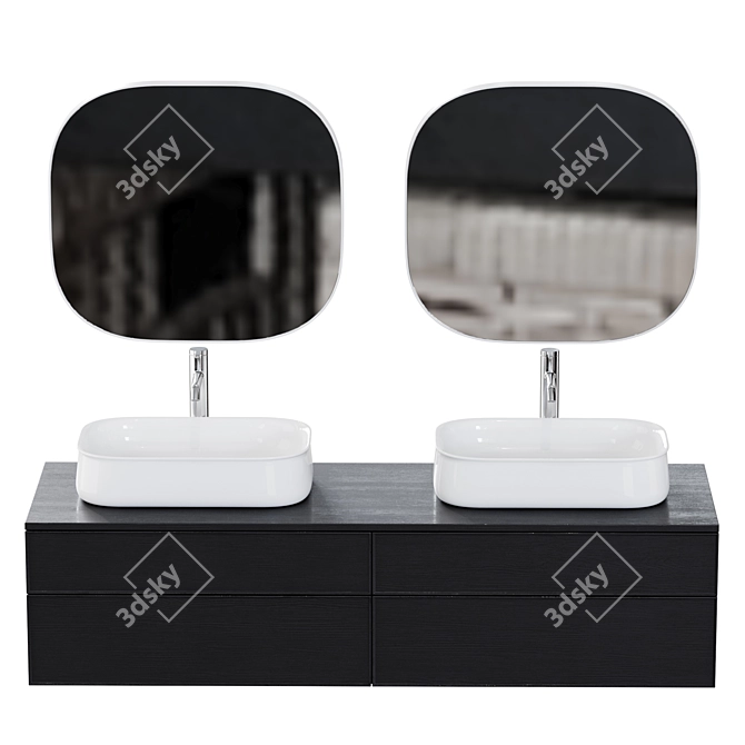 Duravit ZENCHA Set & Mixer 3D model image 2