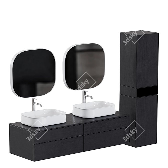 Duravit ZENCHA Set & Mixer 3D model image 3