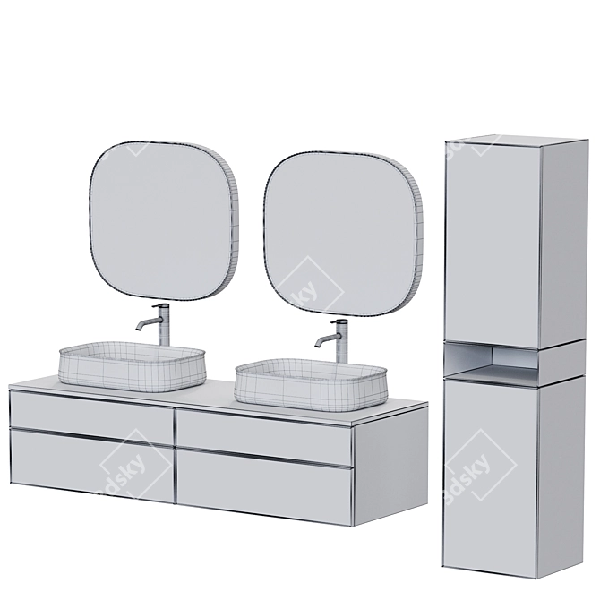 Duravit ZENCHA Set & Mixer 3D model image 5