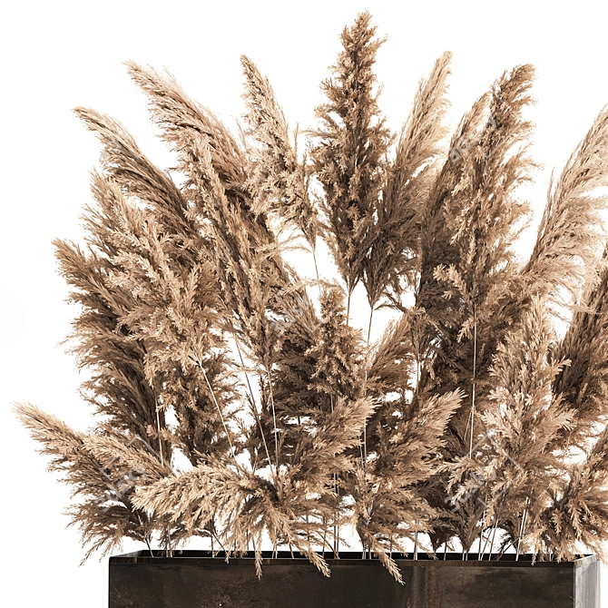 Rustic Metal Reed Bouquet 3D model image 2