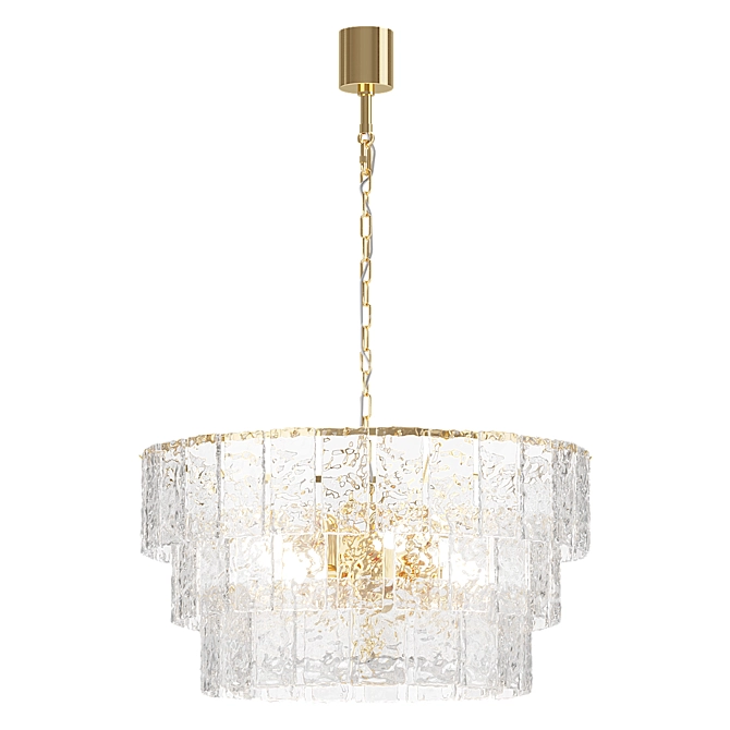 Glace Glass Hanging Chandelier 3D model image 1