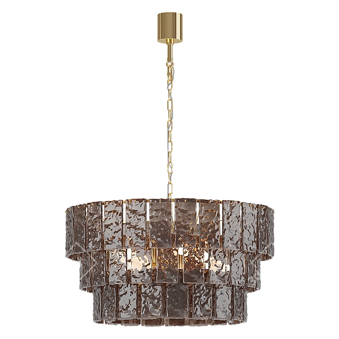 Glace Glass Hanging Chandelier 3D model image 2