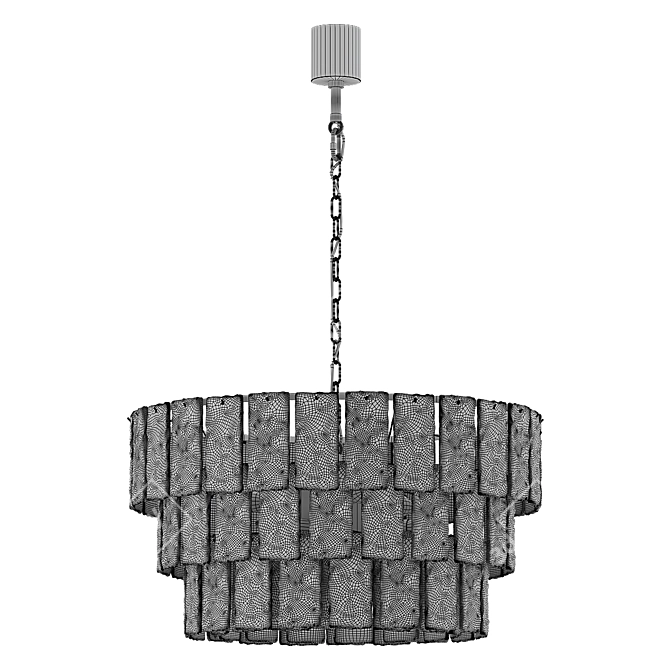 Glace Glass Hanging Chandelier 3D model image 4