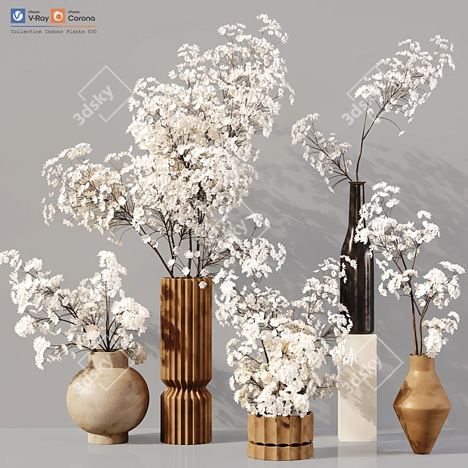 Premium Indoor Plant Collection 3D model image 1