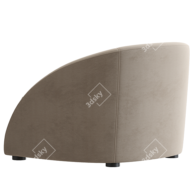 Elegant Modern Cruz Armchair Design 3D model image 4