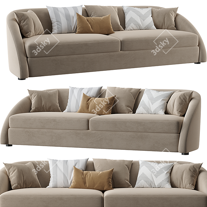 Elegant Cruz Sofa Design 3D model image 1