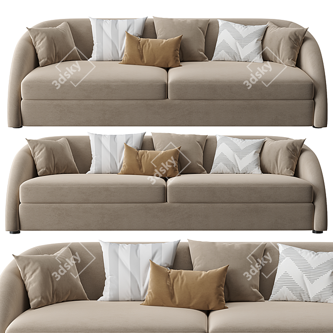 Elegant Cruz Sofa Design 3D model image 2