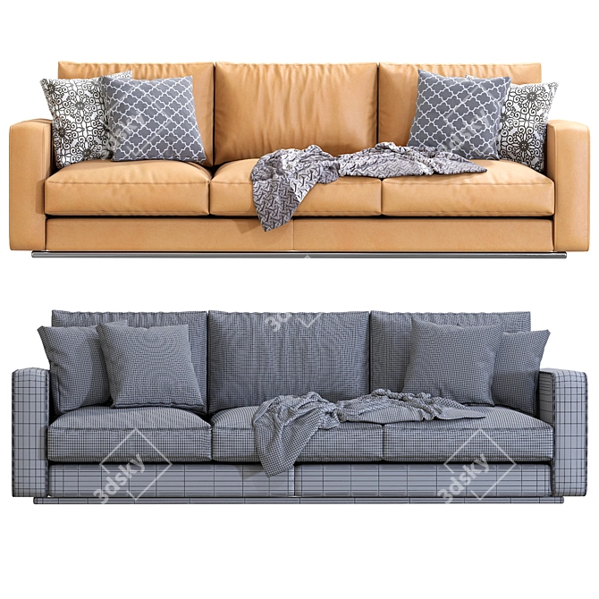 Modern Modular Reversi Sofa Design 3D model image 5
