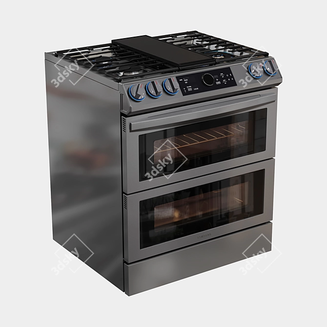 Samsung Flex Duo Dual-Fuel Range 3D model image 22