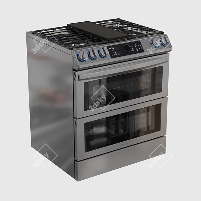 Samsung Flex Duo Dual-Fuel Range 3D model image 5