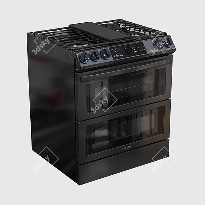 Samsung Flex Duo Dual-Fuel Range 3D model image 6